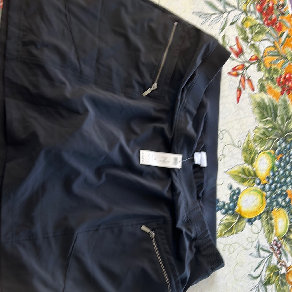 Chico's Black Skort with Zipper Accents